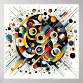 Geometric Energy Burst – Abstract Circle Art ポスター (正面)