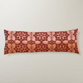 Geometric Ethnic Pattern Body Pillow – Burgundy Re ボディピロー (裏面)