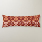 Geometric Ethnic Pattern Body Pillow – Burgundy Re ボディピロー (正面)