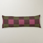 Geometric Ethnic Pattern Body Pillow – Burgundy Re ボディピロー (裏面)