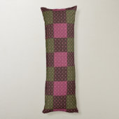 Geometric Ethnic Pattern Body Pillow – Burgundy Re ボディピロー (裏面 (縦))