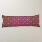 Geometric Ethnic Pattern Body Pillow – Burgundy Re ボディピロー (裏面)