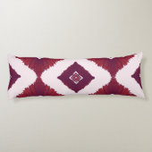 Geometric Ethnic Pattern Body Pillow – Burgundy Re ボディピロー (裏面)