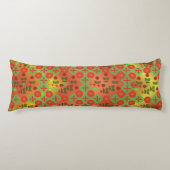 Geometric Ethnic Pattern Body Pillow – Burgundy Re ボディピロー (正面)