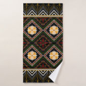 Geometric ethnic pattern seamless design バスタオル (バスタオル)