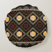Geometric ethnic pattern seamless design ラウンドクッション (裏面)