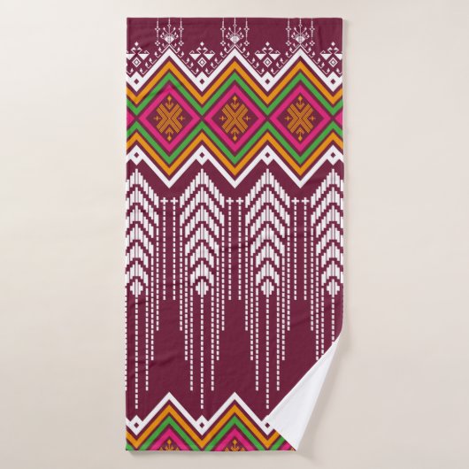 Geometric ethnic pattern traditional background, v バスタオル (バスタオル)