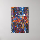 Geometric Explosion Urban Abstract キャンバスプリント (正面)