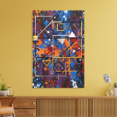 Geometric Explosion Urban Abstract キャンバスプリント (インサイチュ (リビング))