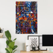 Geometric Explosion Urban Abstract ポスター (ホームオフィス)