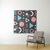 Geometric figures seamless pattern design. vintage タペストリー (インサイチュ(横))