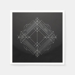 Geometric Filigree Diamond スタンダードカクテルナプキン