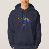 Geometric Fish Hoodie パーカ (正面)