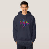 Geometric Fish Hoodie パーカ (正面フル)