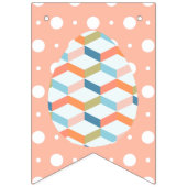 Geometric & Floral Easter Egg Bunting Banner バンティングフラッグ (第2の旗)