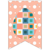 Geometric & Floral Easter Egg Bunting Banner バンティングフラッグ (第3の旗)