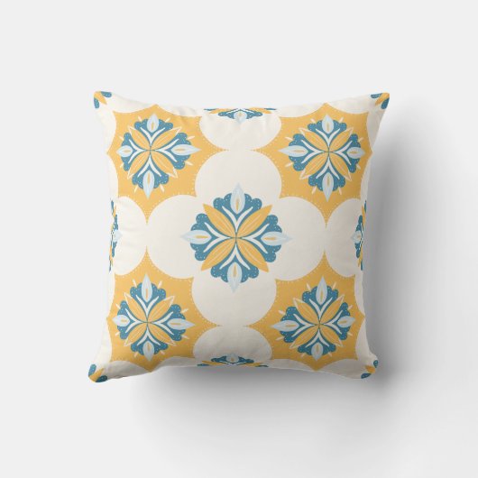 Geometric Floral Seamless Pattern クッション (裏面)