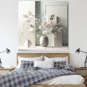 Geometric Floral Still Life キャンバスプリント (インサイチュ (寝室))