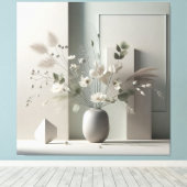 Geometric Floral Still Life キャンバスプリント (インサイチュ (ウッドフロア))