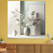 Geometric Floral Still Life キャンバスプリント (インサイチュ (リビング))