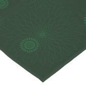 Geometric Flower〜グリーン_ダークグリーン地〜 ショートテーブルランナー (コーナー)