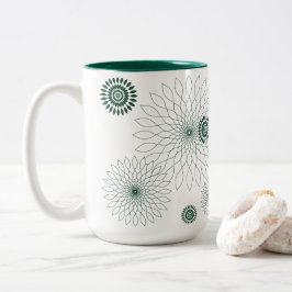 Geometric Flower〜グリーン〜 ツートーンマグカップ