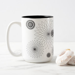 Geometric Flower〜ブラック〜 ツートーンマグカップ