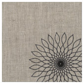Geometric Flower〜ブラック_濃淡あり〜 ファブリック (クローズアップ)
