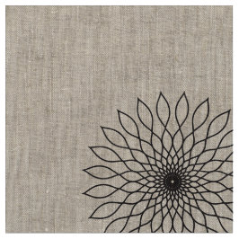 Geometric Flower〜ブラック_濃淡あり〜 ファブリック