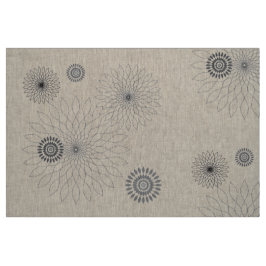 Geometric Flower〜ブラック_濃淡あり〜 ファブリック