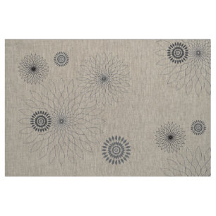 Geometric Flower〜ブラック_濃淡あり〜 ファブリック
