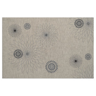 Geometric Flower〜ブラック_濃淡あり〜 ファブリック