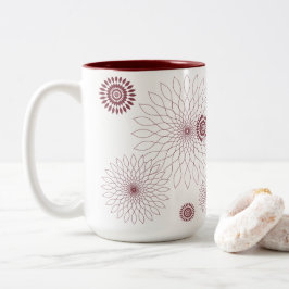 Geometric Flower〜マルーン〜 ツートーンマグカップ