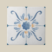 Geometric Flower Pattern Tile - Stylish and Elega タイル
