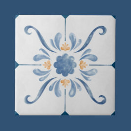 Geometric Flower Pattern Tile - Stylish and Elega タイル