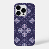 Geometric Flower Petals Abstract Repeat Pattern iPhoneケース (裏面)