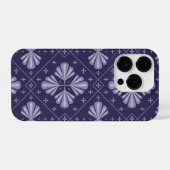 Geometric Flower Petals Abstract Repeat Pattern iPhoneケース (裏面横)