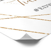 Geometric Flower Wedding Photo Frame Props ポスター (角)