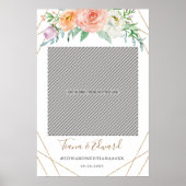 Geometric Flower Wedding Photo Frame Props ポスター (正面)