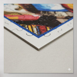 Geometric Focus: Jigsaw Puzzle Border and Edge ポスター