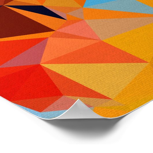 Geometric Fractal Abstract Wall Decor ポスター (角)