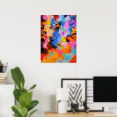 Geometric Fractal Abstract Wall Decor ポスター (ホームオフィス)
