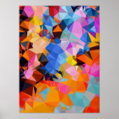 Geometric Fractal Abstract Wall Decor ポスター (正面)
