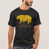 Geometric Fractal Pattern Shapes Bear Animal Tシャツ (正面)