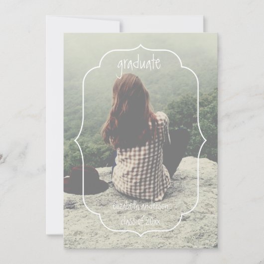 Geometric Frame Graduation Announcement 案内状 (正面)