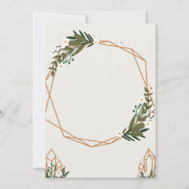 Geometric frame with bouquets