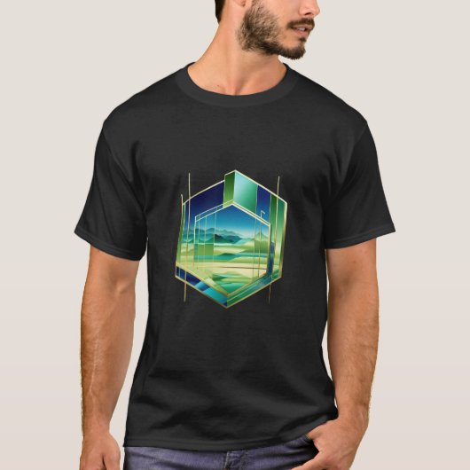 Geometric Fusion: Abstract T-Shirt Design Tシャツ (正面)