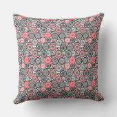 Geometric Gears Throw Pillow クッション (裏面)