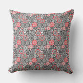 Geometric Gears Throw Pillow クッション (正面)