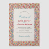 Geometric Glittering Metallic Luxury Wedding ベラム紙招待状 (正面)